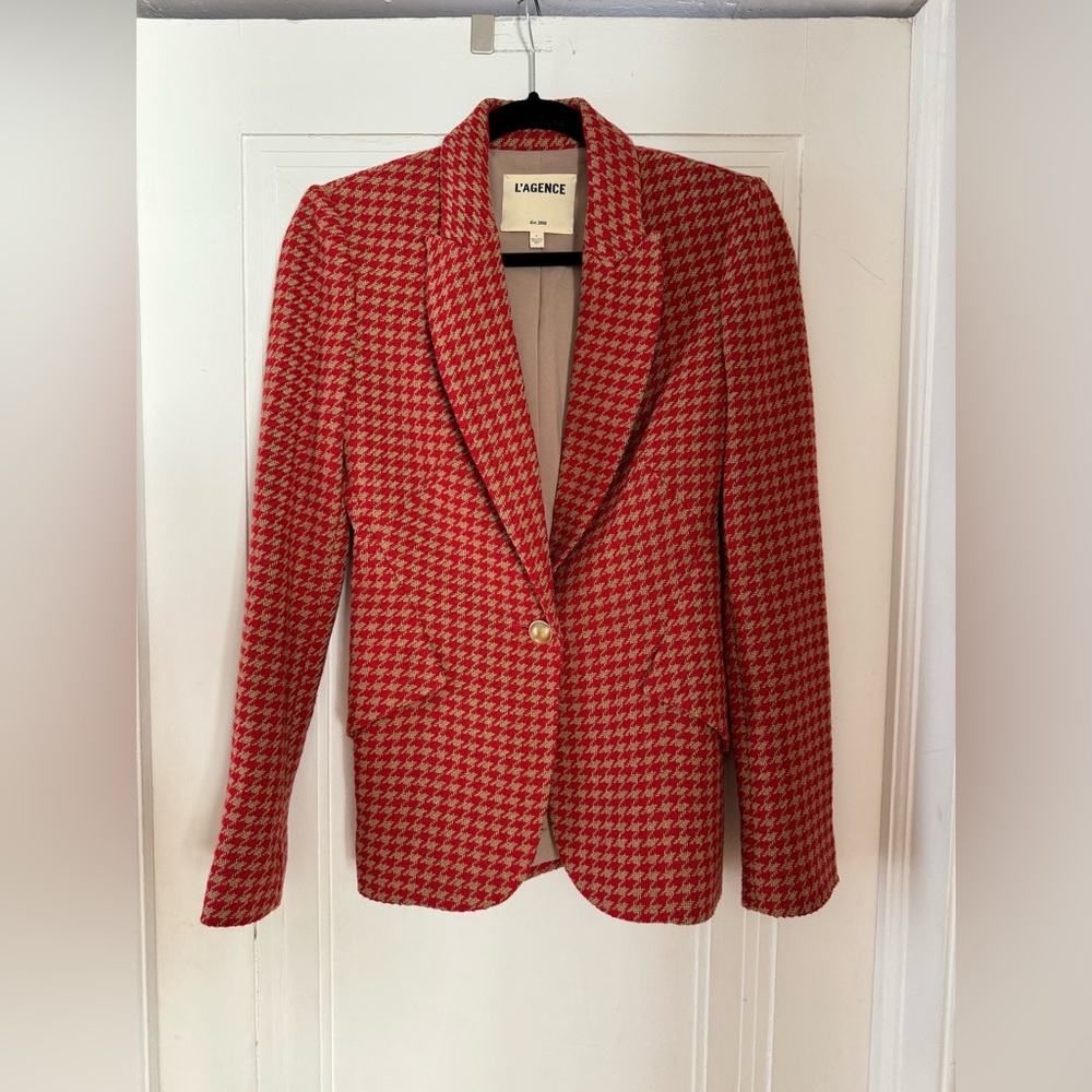 L’AGENCE wool knit blazer